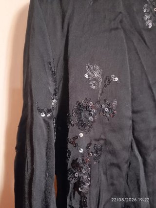 Camisa Zara bordada negra