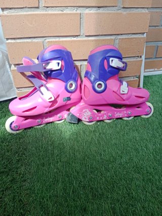 Patines infantiles rosas y morados