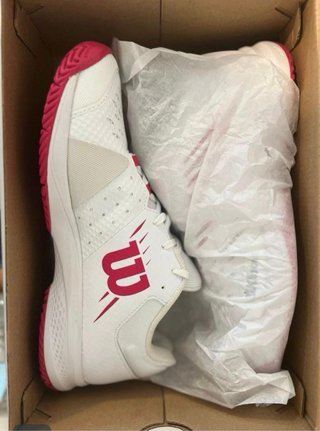 Zapatillas de tenis Wilson blancas y rojas