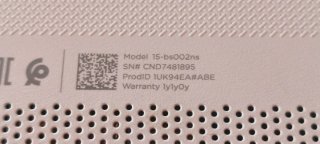 HP Ordenador Portátil para Piezas NO FUNCIONA