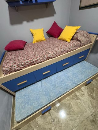 Cama nido con cama extraible y cajones