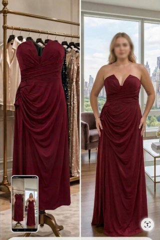 Vestido de fiesta rojo talla L y M .Están lss dos