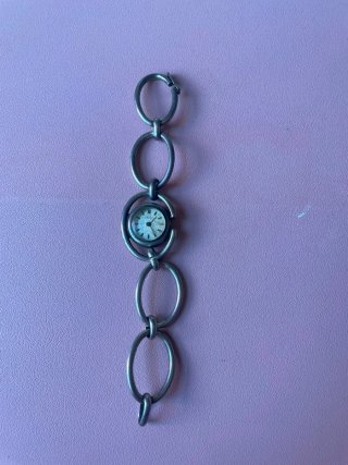 Reloj Chilex plata, diseño espiral, 20mm