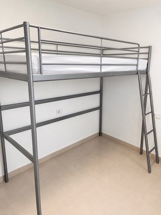 Cama alta metálica 200x90