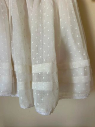 Vestido blanco niña con flores