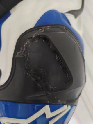 Mono de moto Alpinestars azul y blanco