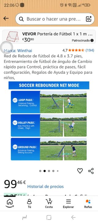 Red de rebote de fútbol Winthai