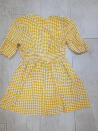 Vestido amarillo  cuadros