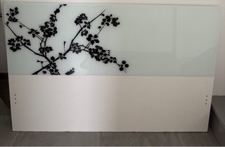 Cabezal Cama Madera y Cristal Diseño Floral