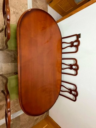 Mesa comedor extensible y 6 sillas madera