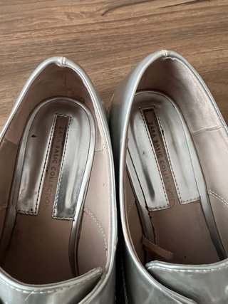 Zapatos Zara Plateados Talla 36