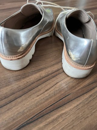 Zapatos Zara Plateados Talla 36