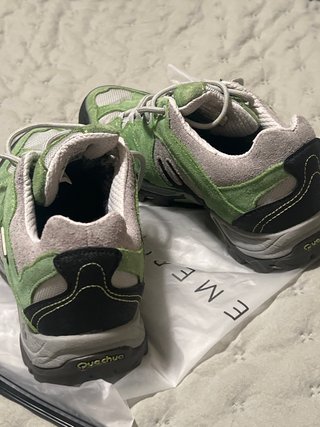 Zapatillas Trekking Quechua Novadry Gris/Verde