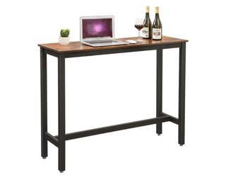 Mesa alta cocina madera y metal