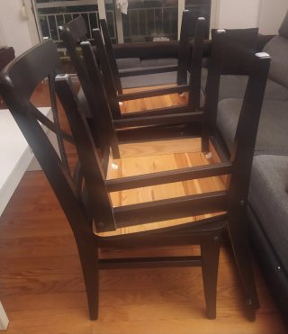 4 Sillas Ingolf Ikea Negras