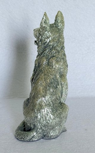 Antica statuina cane bronzo