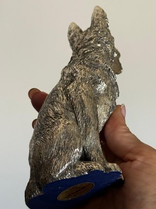 Antica statuina cane bronzo