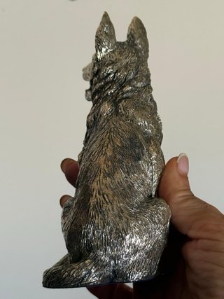 Antica statuina cane bronzo