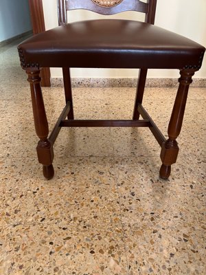 Silla comedor madera y rejilla ratán