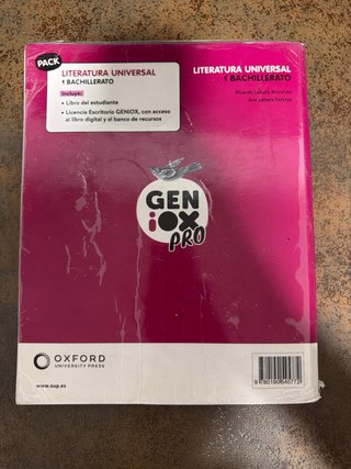 Literatura Universal 1º Bachillerato. Libro del...
