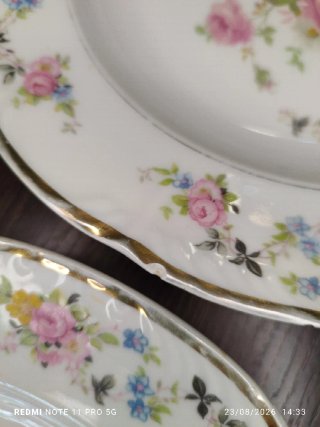 9 Antiguos Platos Hondos Porcelana SANTA CLARA