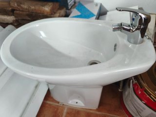 Bidé Singra Blanco Porcelana con grifo