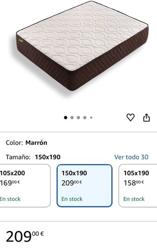 Colchón Viscoelástico 150x190 Sin Estrenar
