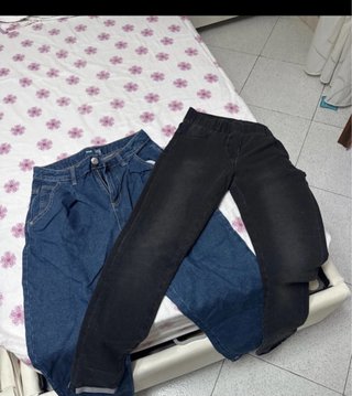 Jeans bambina blu e neri