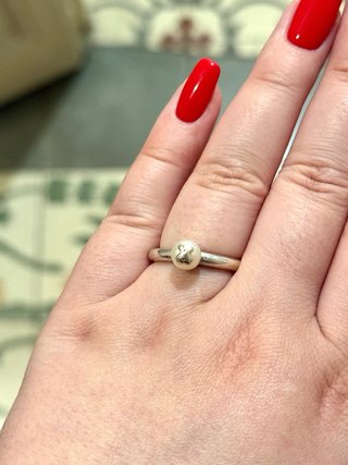 Anillo Tous Oso Plata y Perla