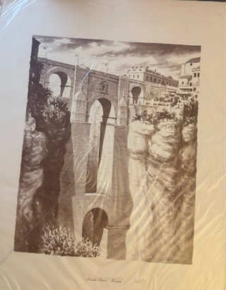 Lámina Puente Nuevo Ronda 24.5x31cm