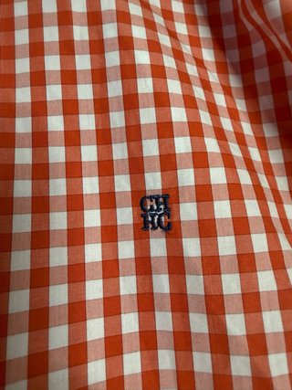 Camisa Carolina Herrera CH cuadros vichy rojo/blan