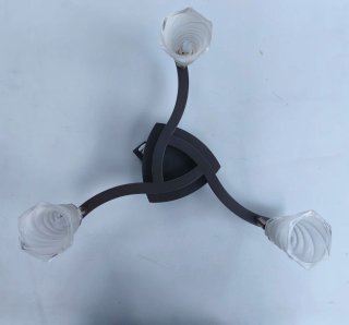Lámpara Plafón 3 Focos Cristal