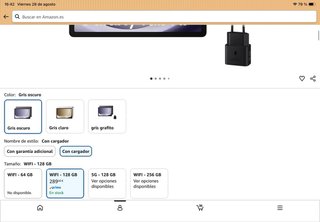 Oferta Samsung Galaxy Tab A9+ Gris 128como nueva