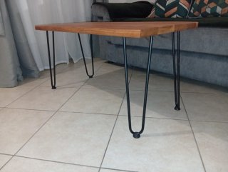 Tavolino Rovere Industrial-Minimal 88x39x43cm