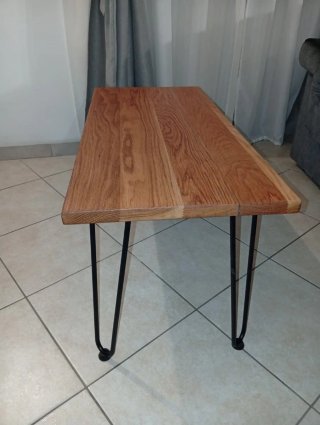 Tavolino Rovere Industrial-Minimal 88x39x43cm
