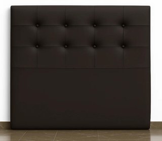 Cabecero de cama negro capitoné