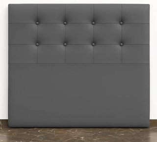Cabecero de cama negro capitoné