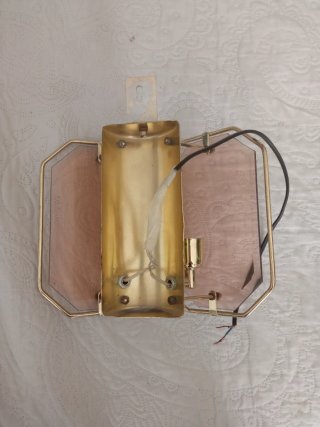 Aplique de pared dorado y rosa