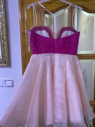 Vestido Sílvia Navarro rosa y morado