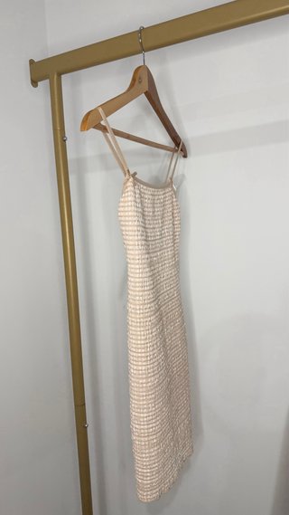 Vestido beige tirantes