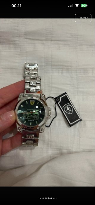 Reloj de pulsera de acero de hombre estilo Ferrari