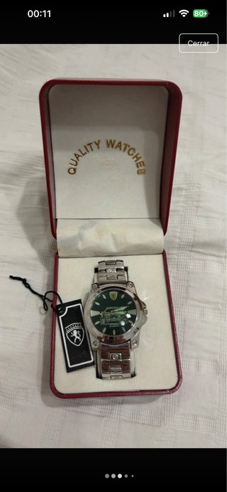 Reloj de pulsera de acero de hombre estilo Ferrari