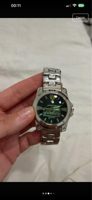 Reloj de pulsera de acero de hombre estilo Ferrari