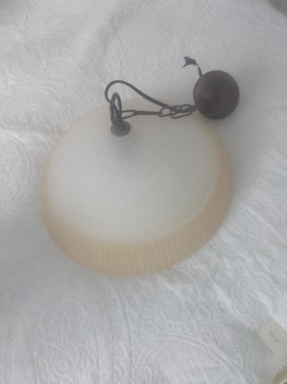 Lámpara techo cristal y metal