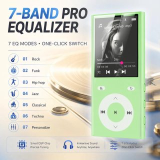 Reproductor MP3 RE Verde 90GB + Auriculares