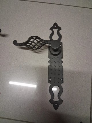 Juego Manilla Placa Farolillo Hierro Forjado