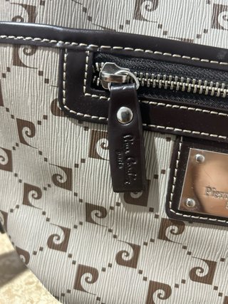 Bolso Pierre Cardin vintage beige y marrón