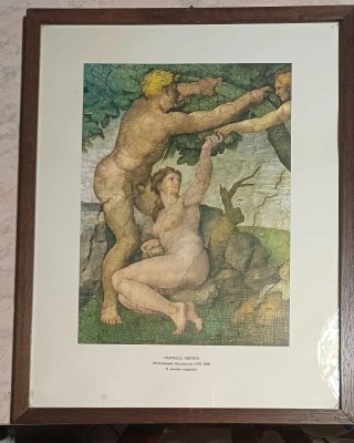 Quadro Il peccato originale Cappella Sistina