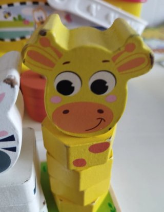 Juguete Montessori Bloques Animales Madera
