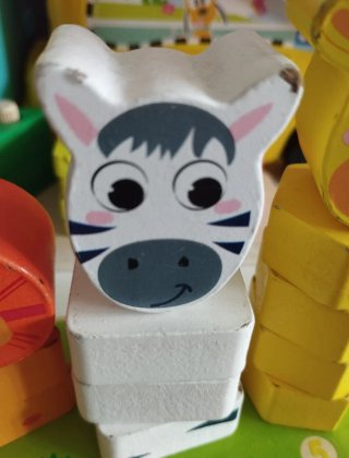 Juguete Montessori Bloques Animales Madera